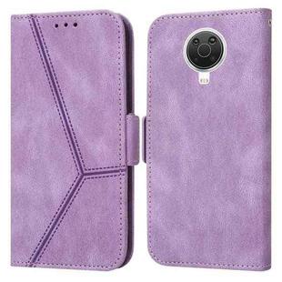 For Nokia G20 / G10 / 6.3 Embossing Stripe RFID Leather Phone Case(Purple)