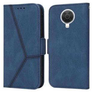For Nokia G20 / G10 / 6.3 Embossing Stripe RFID Leather Phone Case(Blue)