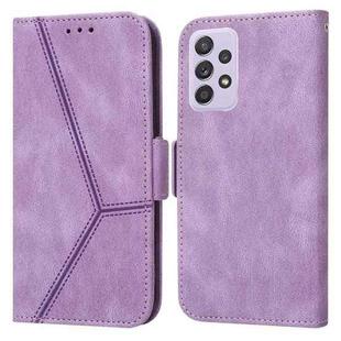 For Samsung Galaxy A52s 5G / A52 5G Embossing Stripe RFID Leather Phone Case(Purple)