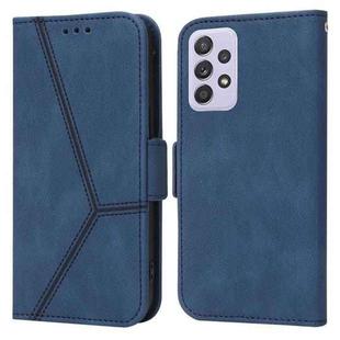 For Samsung Galaxy A52s 5G / A52 5G Embossing Stripe RFID Leather Phone Case(Blue)