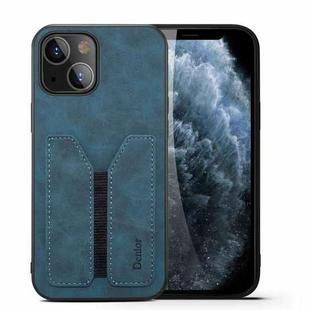 For iPhone 13 Denior Elastic Card Slot PU + TPU Phone Case(Blue)