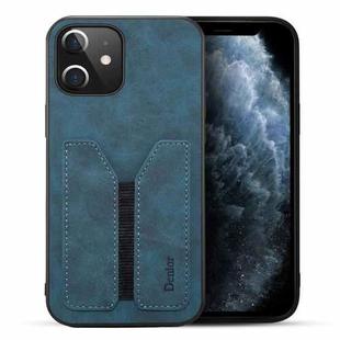 For iPhone 12 Denior Elastic Card Slot PU + TPU Phone Case(Blue)