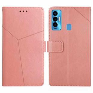 For Tecno Camon 18i HT01 Y-shaped Pattern Flip Leather Phone Case(Pink)