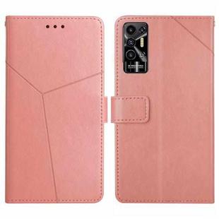 For Tecno Pova 2 HT01 Y-shaped Pattern Flip Leather Phone Case(Pink)