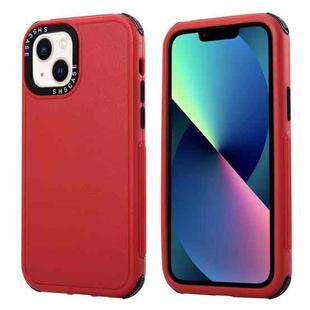 For iPhone 14 Plus 3 in 1 Four Corner Shockproof Phone Case(Red+Black)