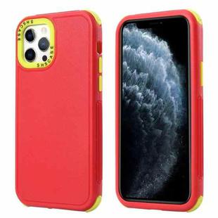 For iPhone 13 3 in 1 Four Corner Shockproof Phone Case(Red+Green)