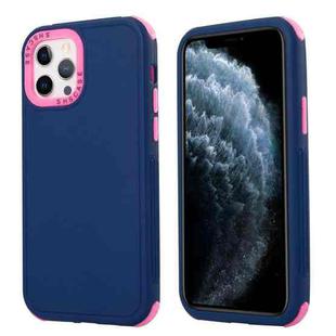 For iPhone 13 Pro Max 3 in 1 Four Corner Shockproof Phone Case (Royal Blue+Rose Red)