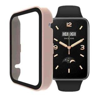 For Xiaomi Mi Band 7 Pro PC + Tempered Glass Integrated Watch Case(Pink)