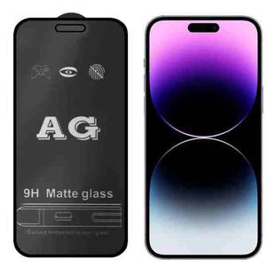 For iPhone 14 Pro AG Matte Frosted Full Cover Tempered Glass Film