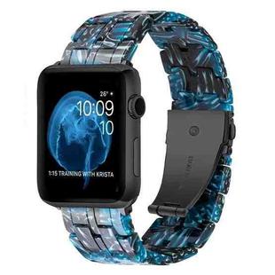 Five-bead Resin Watch Band For Apple Watch Ultra 49mm / Series 8&7 45mm / SE 2&6&SE&5&4 44mm / 3&2&1 42mm(Night Blue)