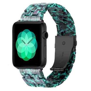 Five-bead Resin Watch Band For Apple Watch Ultra 49mm / Series 8&7 45mm / SE 2&6&SE&5&4 44mm / 3&2&1 42mm(Claw Green)