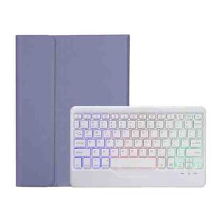 OP11-BS Lambskin Texture Ultra-thin Bluetooth Keyboard Leather Case with Backlight For OPPO Pad 11 inch(Purple)
