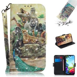 For LG K40S 3D Formula Pattern Magnetic Attraction Horizontal Flip Leather Case with Lanyard, Support Holder & Card Slot & Wallet(Zoo)