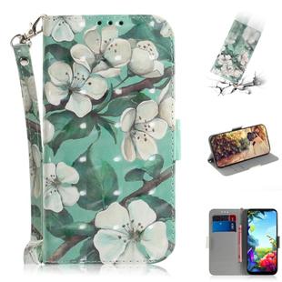 For LG K40S 3D Formula Pattern Magnetic Attraction Horizontal Flip Leather Case with Lanyard, Support Holder & Card Slot & Wallet(Watercolor Flowers)