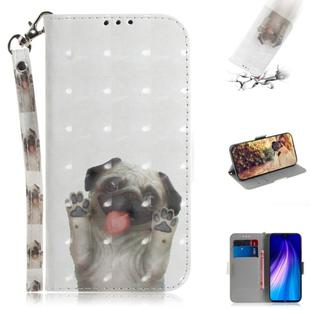 For Xiaomi Redmi Note 8T 3D Formula Pattern Magnetic Attraction Horizontal Flip Leather Case with Lanyard, Support Holder & Card Slot & Wallet(Pekingese Dog)