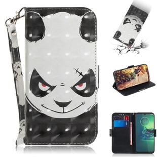 For Motorola Moto G8 Plus 3D Formula Pattern Magnetic Attraction Horizontal Flip Leather Case with Lanyard, Support Holder & Card Slot & Wallet(Angry Bear)