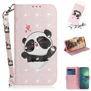 For Motorola Moto G8 Plus 3D Formula Pattern Magnetic Attraction Horizontal Flip Leather Case with Lanyard, Support Holder & Card Slot & Wallet(Love-heart Bear)