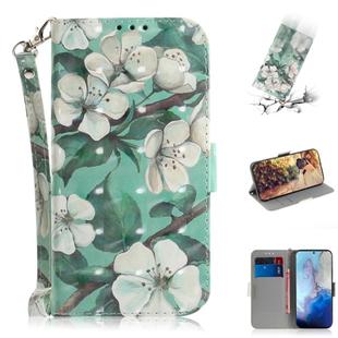 For Galaxy S20 3D Formula Pattern Magnetic Attraction Horizontal Flip Leather Case with Lanyard, Support Holder & Card Slot & Wallet(Watercolor Flowers)