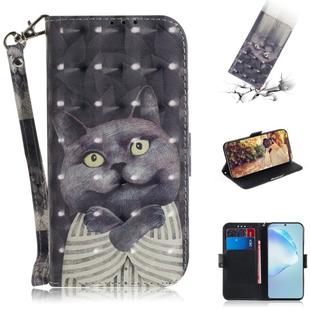 For Galaxy S20 Ultra 3D Formula Pattern Magnetic Attraction Horizontal Flip Leather Case with Lanyard, Support Holder & Card Slot & Wallet(Embrace The Cat)