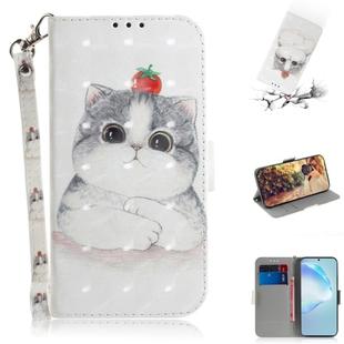 For Galaxy S20 Ultra 3D Formula Pattern Magnetic Attraction Horizontal Flip Leather Case with Lanyard, Support Holder & Card Slot & Wallet(Cute Cat)