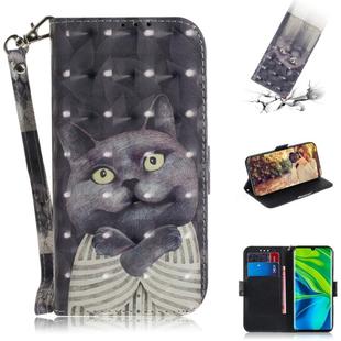 For Xiaomi Mi CC9 Pro / Note 10 / Note 10 Pro 3D Formula Pattern Magnetic Attraction Horizontal Flip Leather Case with Lanyard, Support Holder & Card Slot & Wallet(Embrace The Cat)
