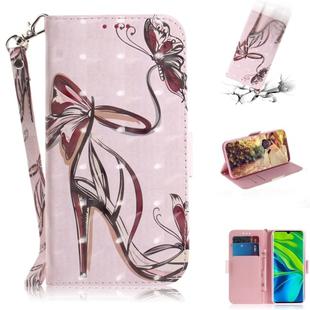 For Xiaomi Mi CC9 Pro / Note 10 / Note 10 Pro 3D Formula Pattern Magnetic Attraction Horizontal Flip Leather Case with Lanyard, Support Holder & Card Slot & Wallet(Butterfly High Heels)