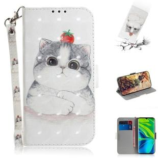 For Xiaomi Mi CC9 Pro / Note 10 / Note 10 Pro 3D Formula Pattern Magnetic Attraction Horizontal Flip Leather Case with Lanyard, Support Holder & Card Slot & Wallet(Cute Cat)