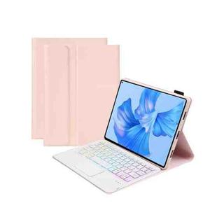 For Huawei MatePad Pro 11 2022 AHW12-AS Detachable Backlight Bluetooth Keyboard Tablet Leather Case(Pink)