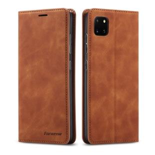 For Galaxy A81 / Note 10 Lite Forwenw Dream Series Oil Edge Strong Magnetism Horizontal Flip Leather Case with Holder & Card Slots & Wallet & Photo Frame(Brown)