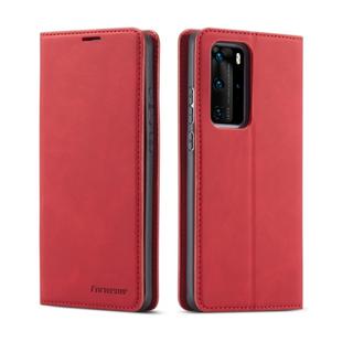 For Huawei P40 Pro / P40 Forwenw Dream Series Oil Edge Strong Magnetism Horizontal Flip Leather Case with Holder & Card Slots & Wallet & Photo Frame(Red)