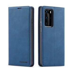 For Huawei P40 Pro / P40 Forwenw Dream Series Oil Edge Strong Magnetism Horizontal Flip Leather Case with Holder & Card Slots & Wallet & Photo Frame(Blue)