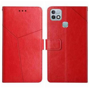 For Infinix Hot 10i/Smart 5 Pro HT01 Y-shaped Pattern Flip Leather Phone Case(Red)