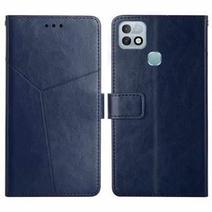 For Infinix Hot 10i/Smart 5 Pro HT01 Y-shaped Pattern Flip Leather Phone Case(Blue)