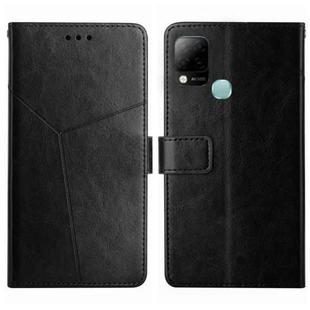 For Infinix Hot 10s/10T HT01 Y-shaped Pattern Flip Leather Phone Case(Black)