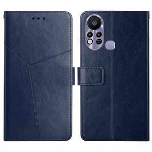 For Infinix Hot 11s HT01 Y-shaped Pattern Flip Leather Phone Case(Blue)