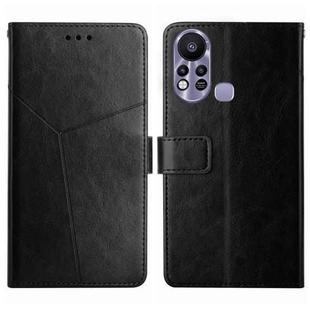 For Infinix Hot 11s HT01 Y-shaped Pattern Flip Leather Phone Case(Black)