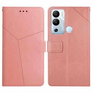 For Infinix Hot 12i HT01 Y-shaped Pattern Flip Leather Phone Case(Pink)