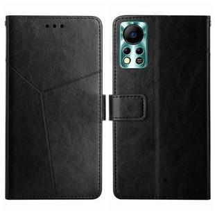 For Infinix Hot 11s NFC HT01 Y-shaped Pattern Flip Leather Phone Case(Black)