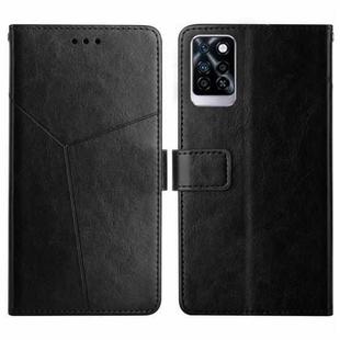 For Infinix Note 10 Pro HT01 Y-shaped Pattern Flip Leather Phone Case(Black)