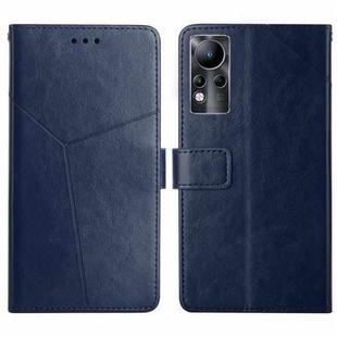 For Infinix Note 11 HT01 Y-shaped Pattern Flip Leather Phone Case(Blue)