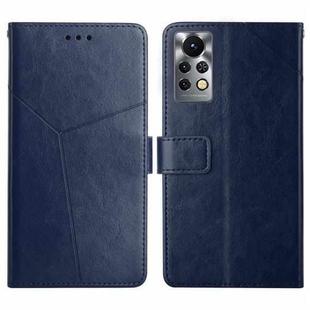 For Infinix Note 11 Pro HT01 Y-shaped Pattern Flip Leather Phone Case(Blue)