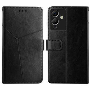 For Infinix Note 12 G96 HT01 Y-shaped Pattern Flip Leather Phone Case(Black)