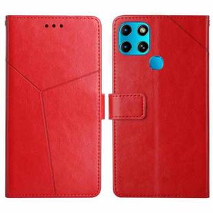 For Infinix Smart 6 HT01 Y-shaped Pattern Flip Leather Phone Case(Red)
