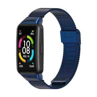 For Huawei Band 6 / Honor Band 6 Mijobs Breathable Nylon Watch Band(Blue)