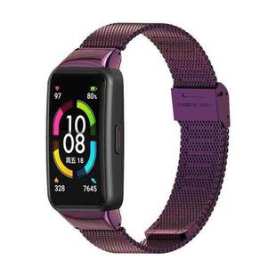For Huawei Band 6 / Honor Band 6 Mijobs Breathable Nylon Watch Band(Purple)
