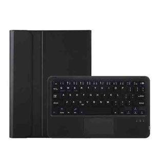 OP12-AS Lambskin Texture Ultra-thin Bluetooth Keyboard Leather Case with Touchpad & Backlight For OPPO Pad Air 10.4 inch(Black)