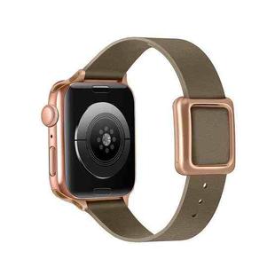 Magnetic Rose Gold Square Buckle Watch Band For Apple Watch Ultra 49mm&Watch Ultra 2 49mm / Series 9&8&7 45mm / SE 3&SE 2&6&SE&5&4 44mm / 3&2&1 42mm(Dust-color)