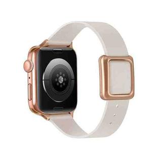 Magnetic Rose Gold Square Buckle Watch Band For Apple Watch Ultra 49mm&Watch Ultra 2 49mm / Series 9&8&7 45mm / SE 3&SE 2&6&SE&5&4 44mm / 3&2&1 42mm(Starlight)