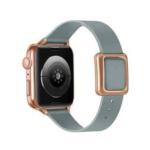 Magnetic Rose Gold Square Buckle Watch Band For Apple Watch Ultra 49mm&Watch Ultra 2 49mm / Series 9&8&7 45mm / SE 3&SE 2&6&SE&5&4 44mm / 3&2&1 42mm(Flaxen)