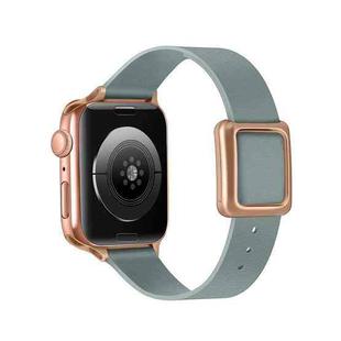 Magnetic Rose Gold Square Buckle Watch Band For Apple Watch Series 9&8&7 41mm / SE 3&SE 2&6&SE&5&4 40mm / 3&2&1 38mm(Flaxen)